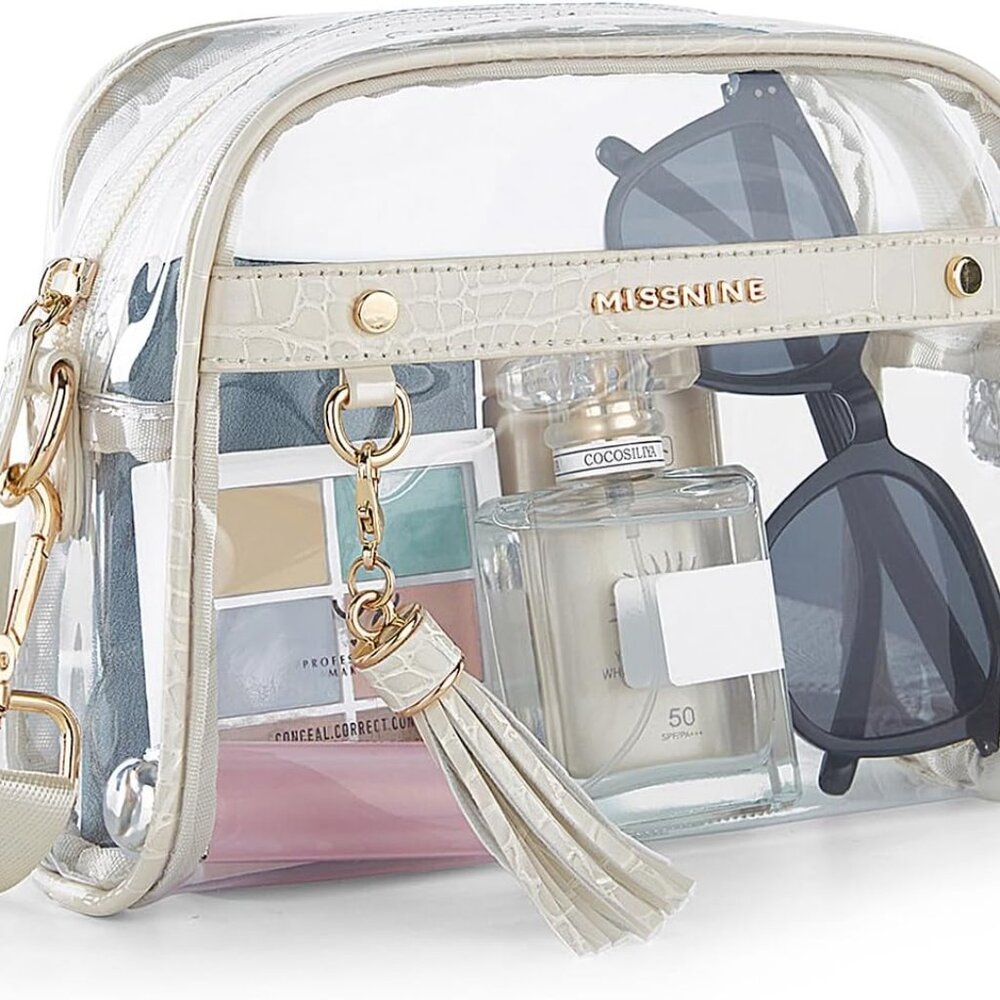 Clear Bag - Stadium Approved Small Purse for Women - Crossbody Bag for Concerts
